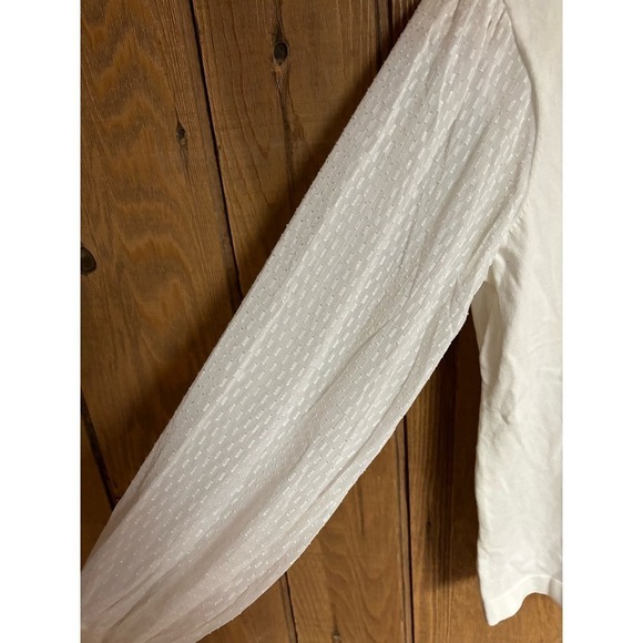 CeCe Cotton Blend Long Sheer Swiss Dot Balloon Sleeves Size S - Picture 4 of 11